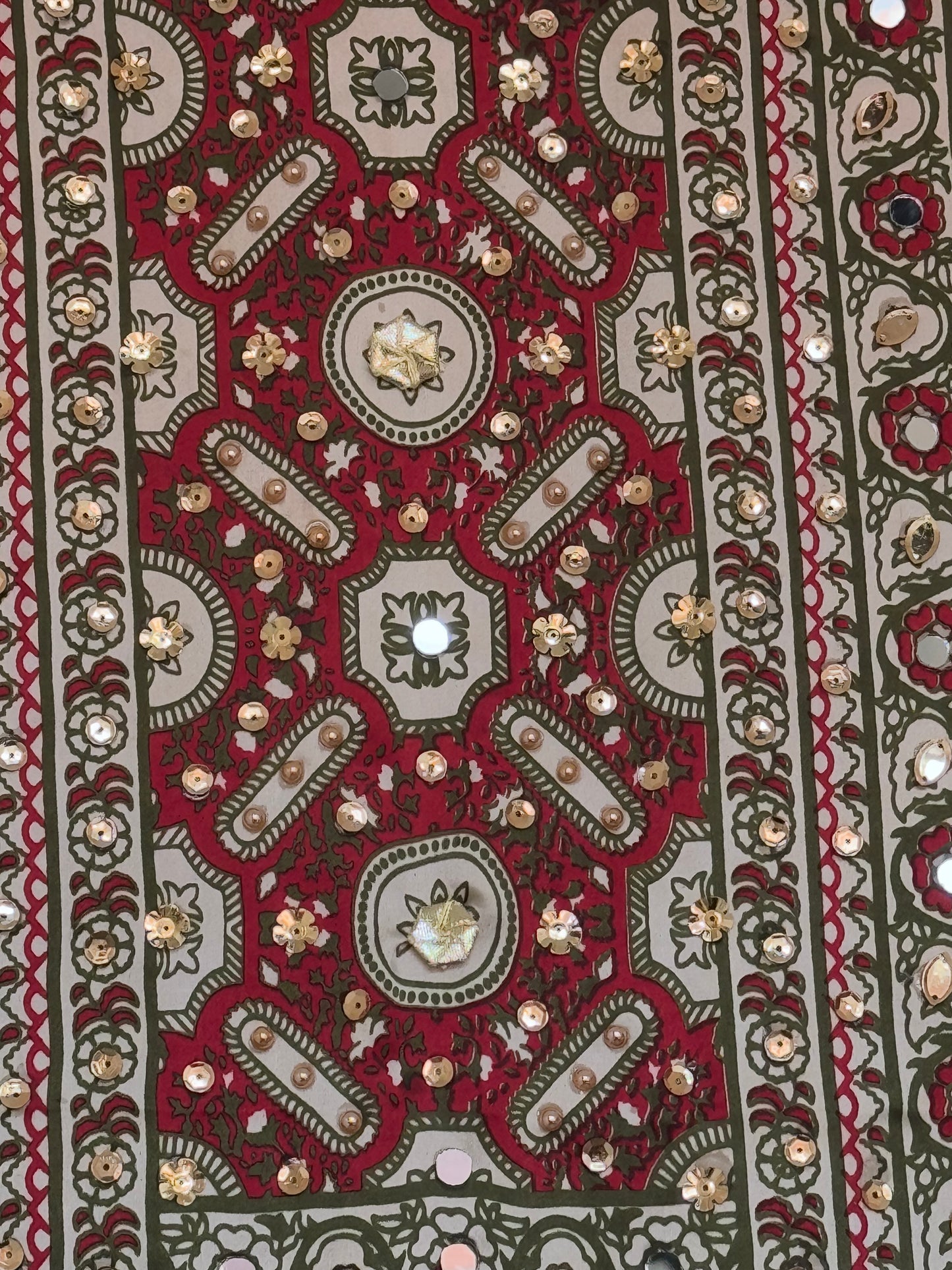 Red and White Pakistani Dupatta