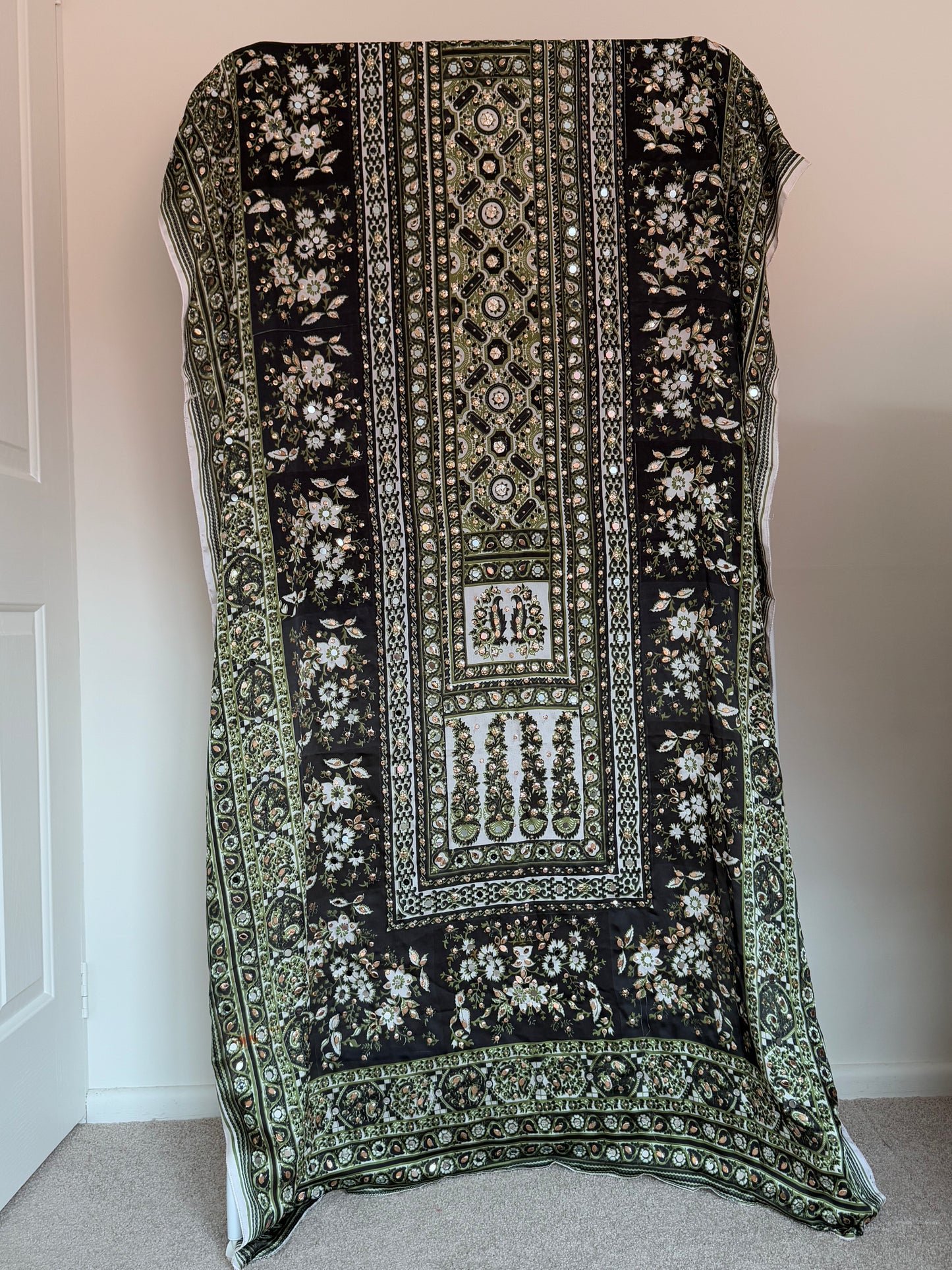 Black and Green Pakistani Dupatta