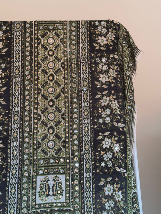 Black and Green Pakistani Dupatta